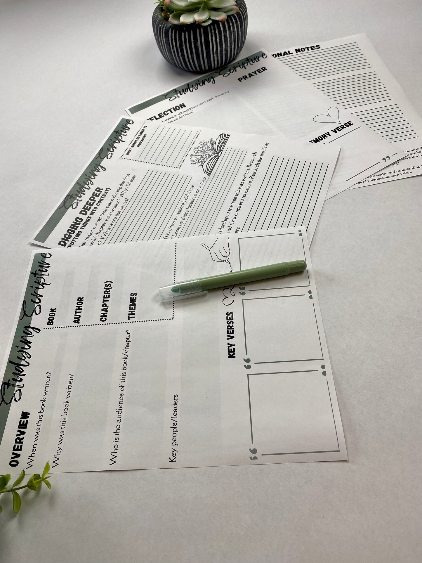 Bible Study Template (Beige)