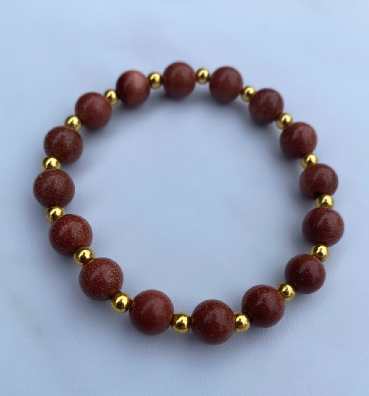 Gold Speckled Stone Bracelet