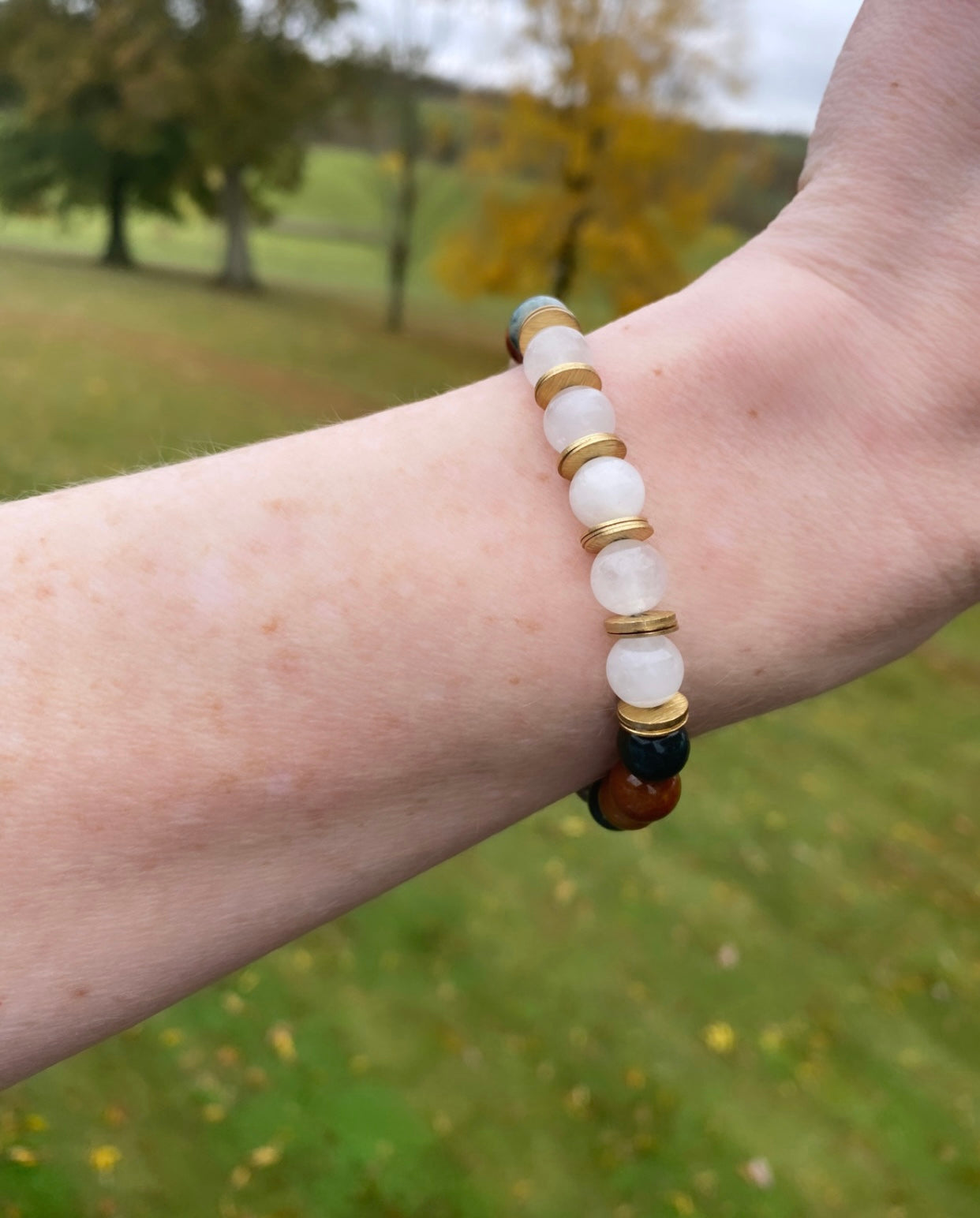 Ocean Jade Stone Bracelet