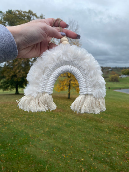 Arctic White Macrame Rainbow