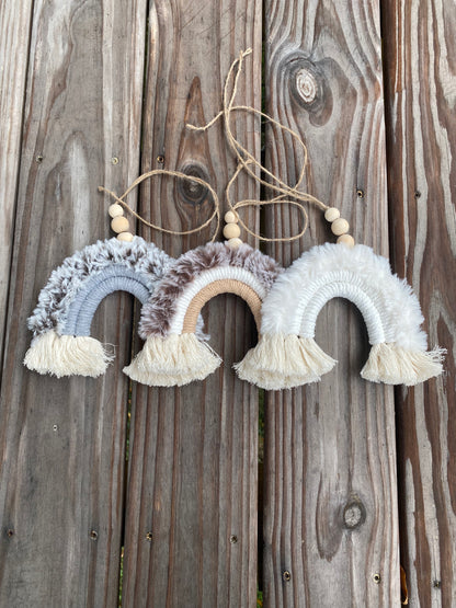 Arctic White Macrame Rainbow