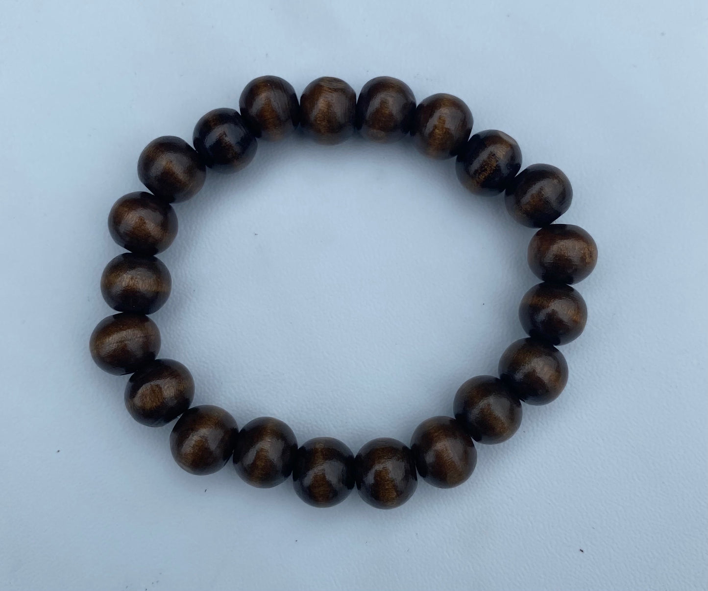 Brown Wood Beaded Bracelet