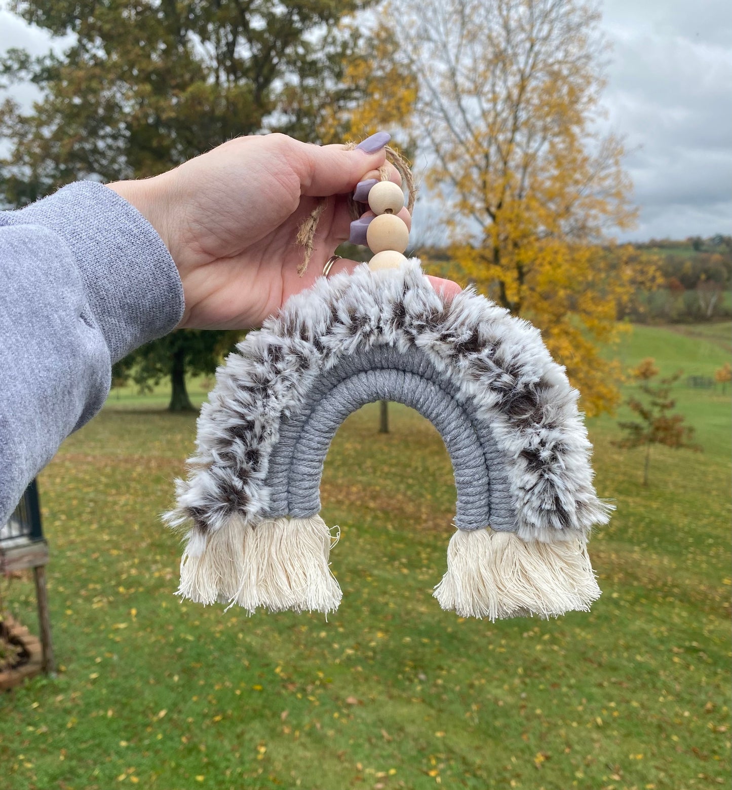 Grey Wolf Macrame Rainbow