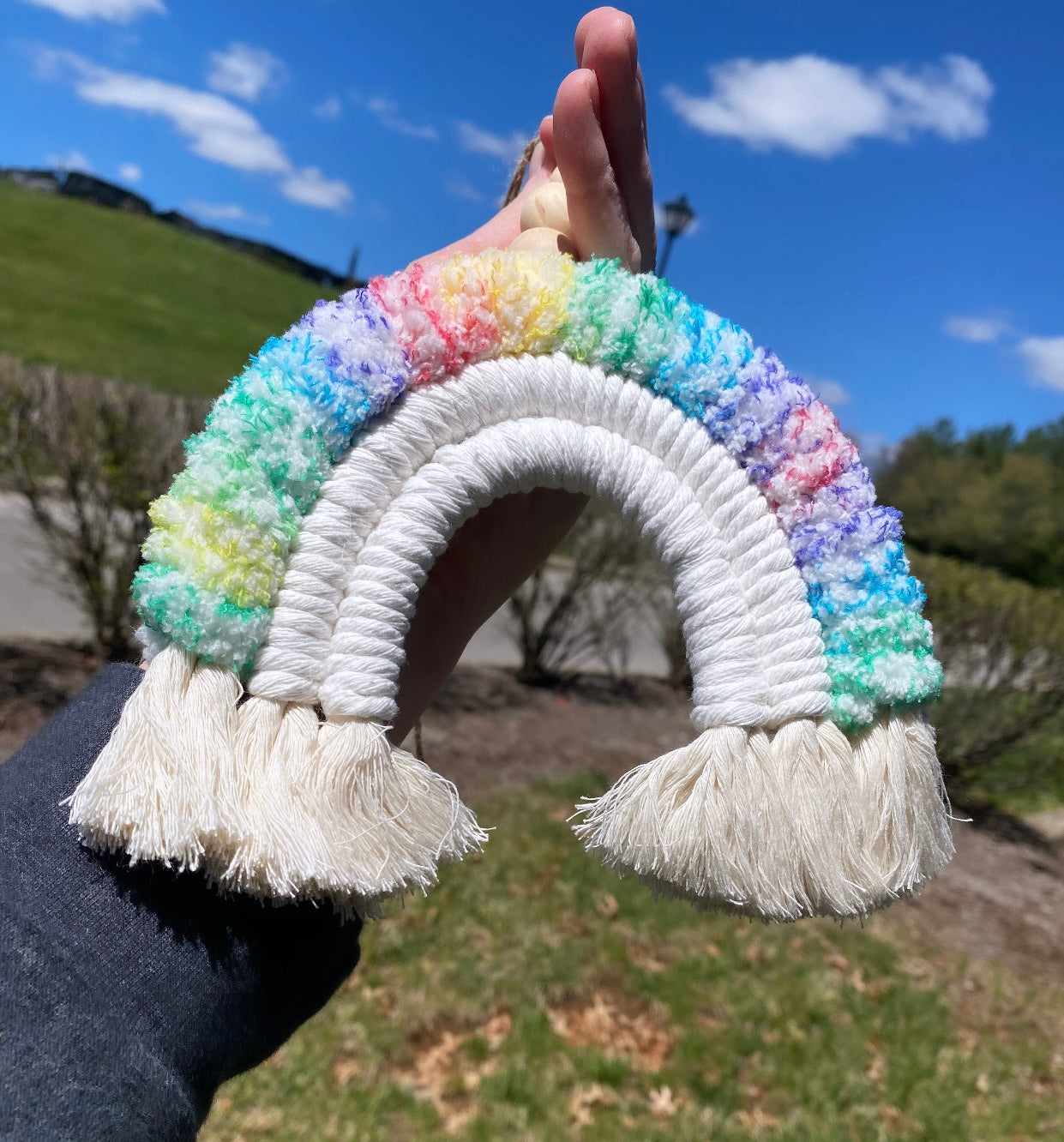 Multi-Color Macrame Rainbow