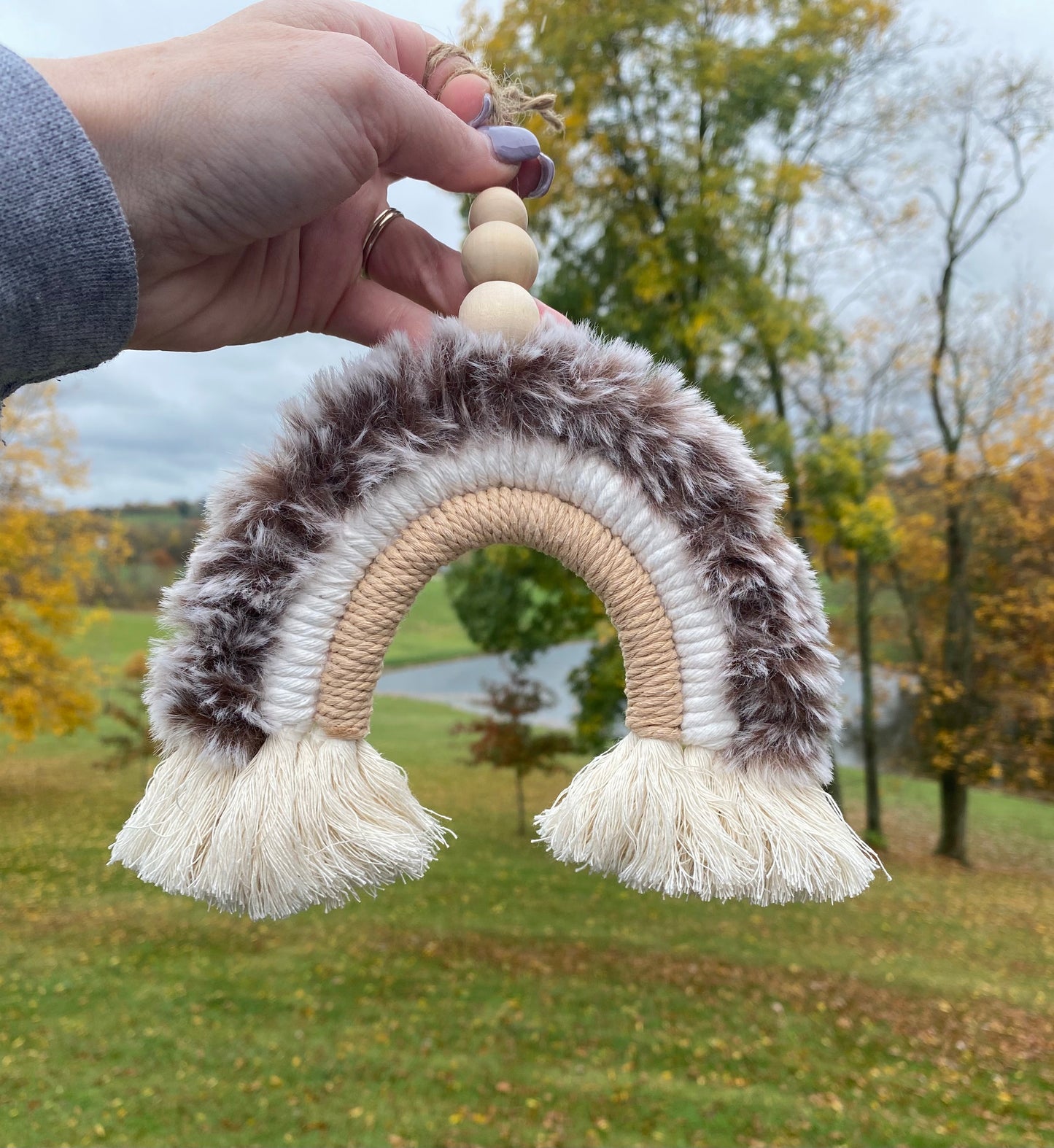 Mocha Mink Macrame Rainbow