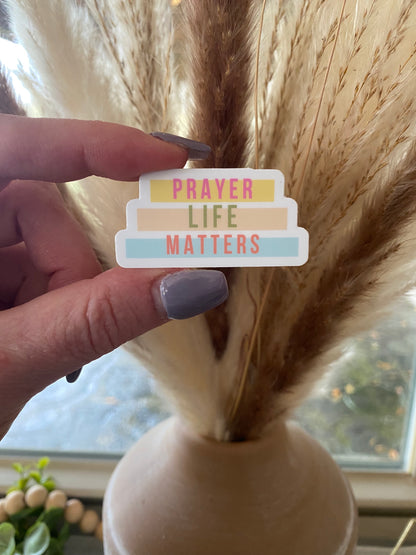 Prayer Life Matters Sticker (2" x 1")