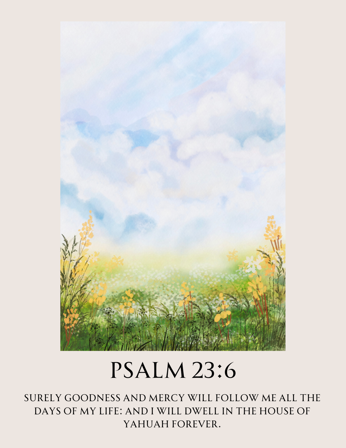 'Psalm 23:6' Digital Art