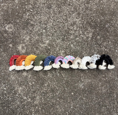 Rainbow Macrame Keychain