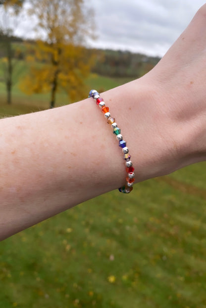 Rainbow Seed Stacker Bracelet